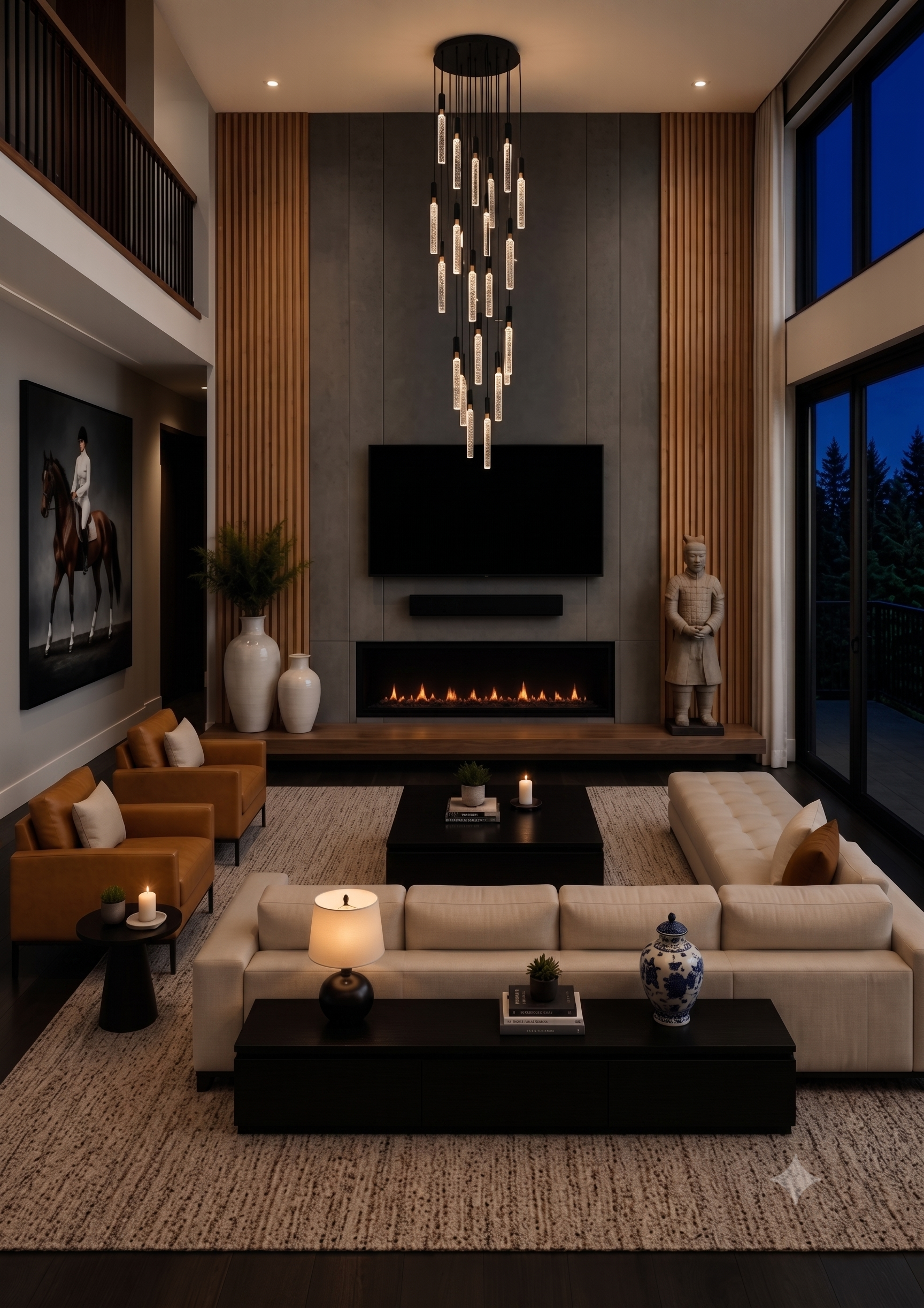 Elegant luxury living room designed by Angel & Co Interiors